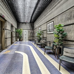 Discover the Alfred’s entrance, a great spot to chill and unwind. the entrance to The Alfred