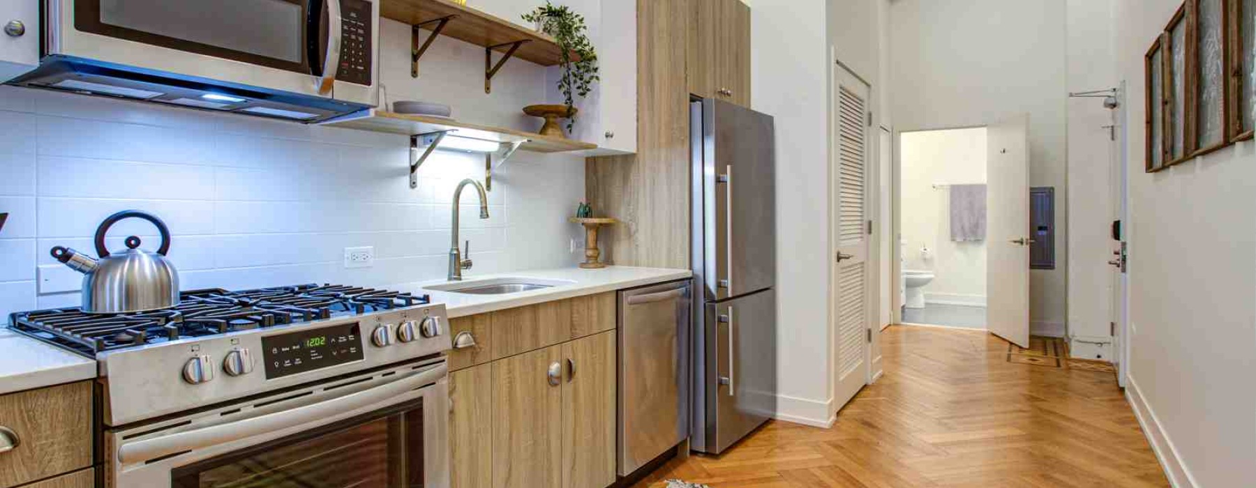 studio apartments with in unit laundry Chicago modern interior - studio apartments with in unit laundry