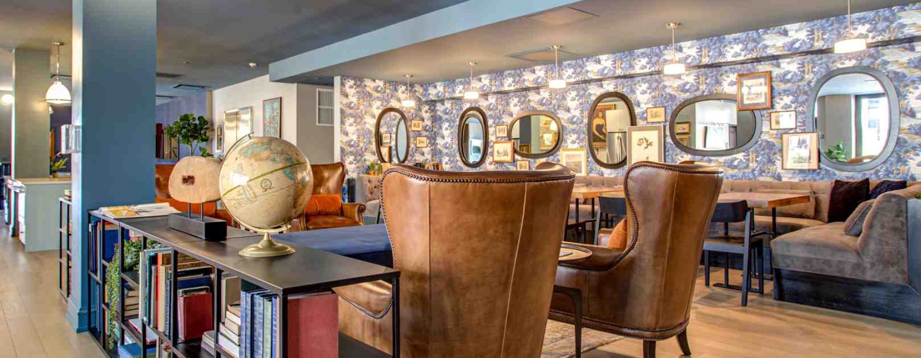 Premium apartments near upscale speakeasies lounge interior
