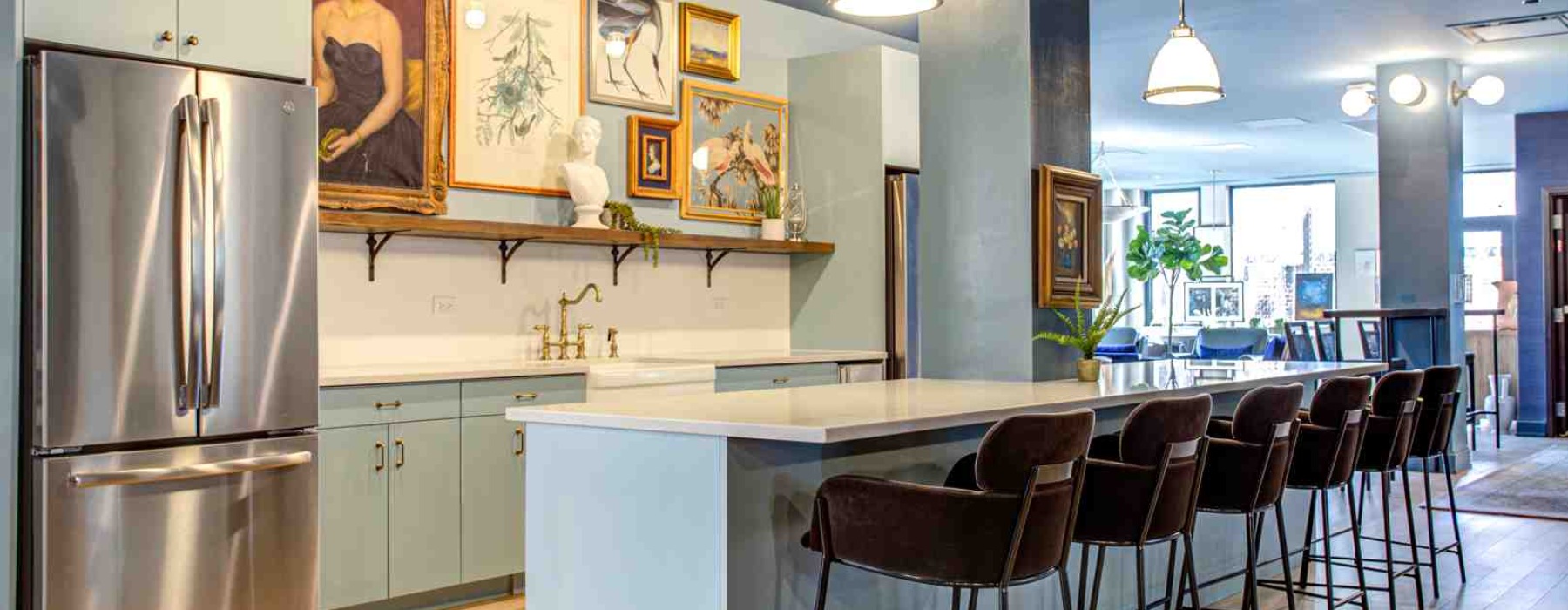 pristine kitchen with modern appliances - move in ready apartments