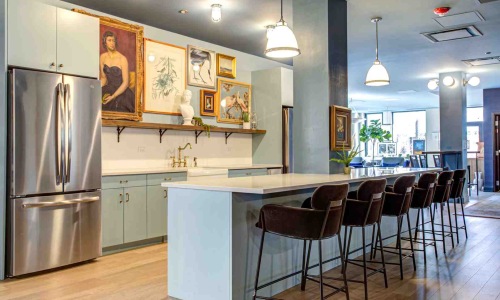 pristine kitchen with modern appliances - move in ready apartments