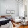 bed in bright studio apartment