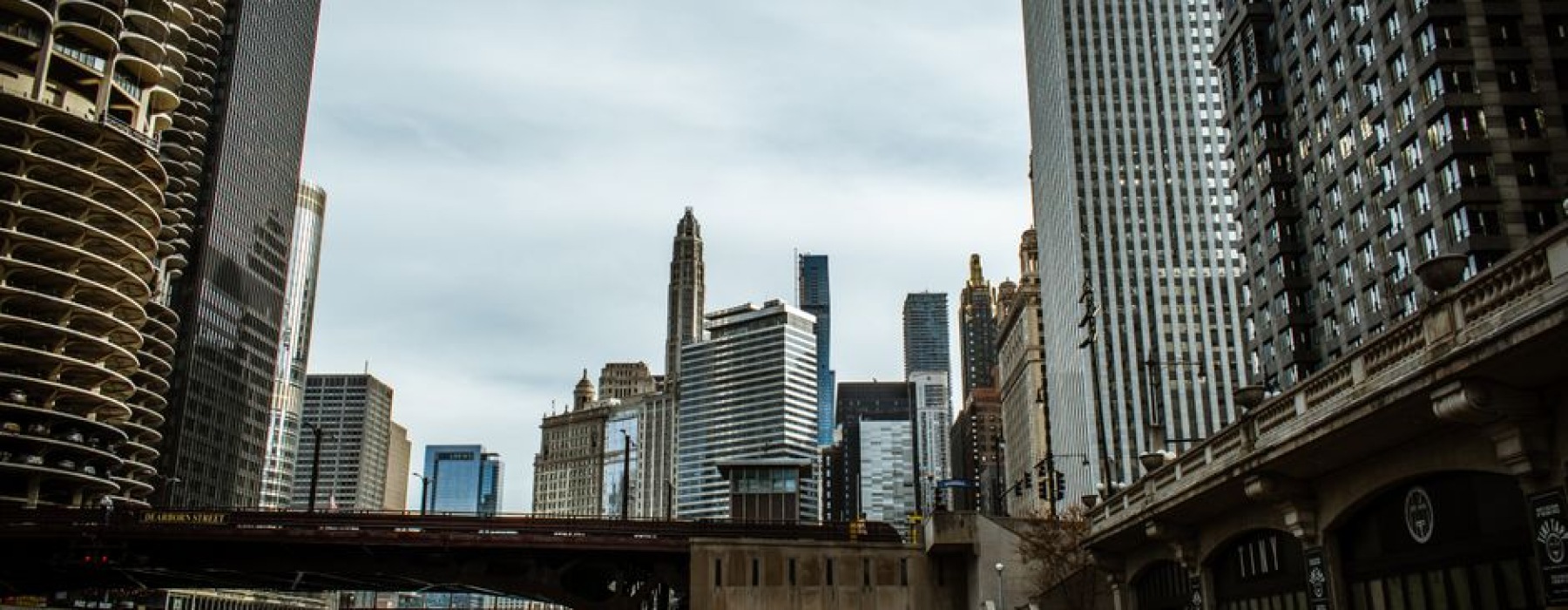 Elevated riverwalk apartment Chicago