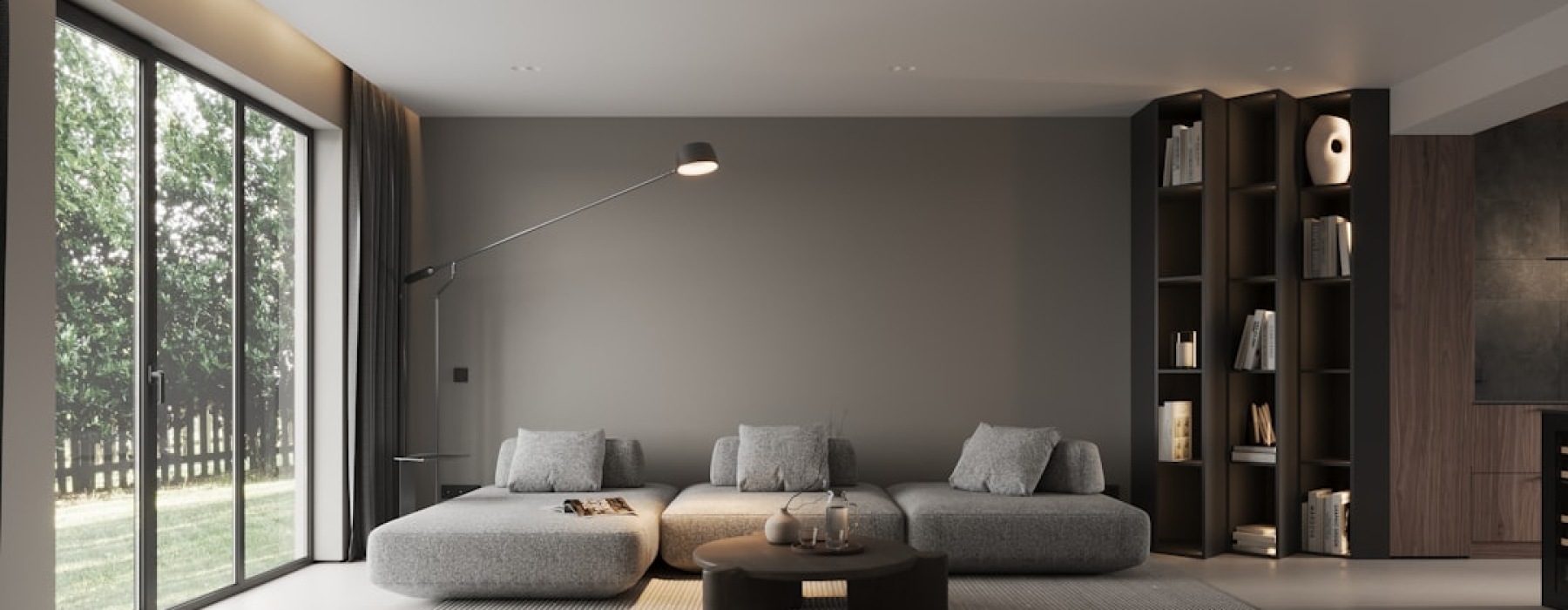 stylishly furnished living room in a modern 2-bedroom apartment - furnished 2 bedroom apartments