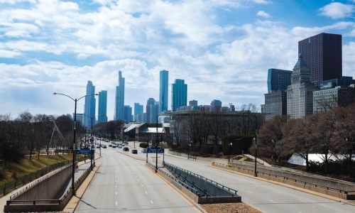 apartments for rent south loop Chicago skyline