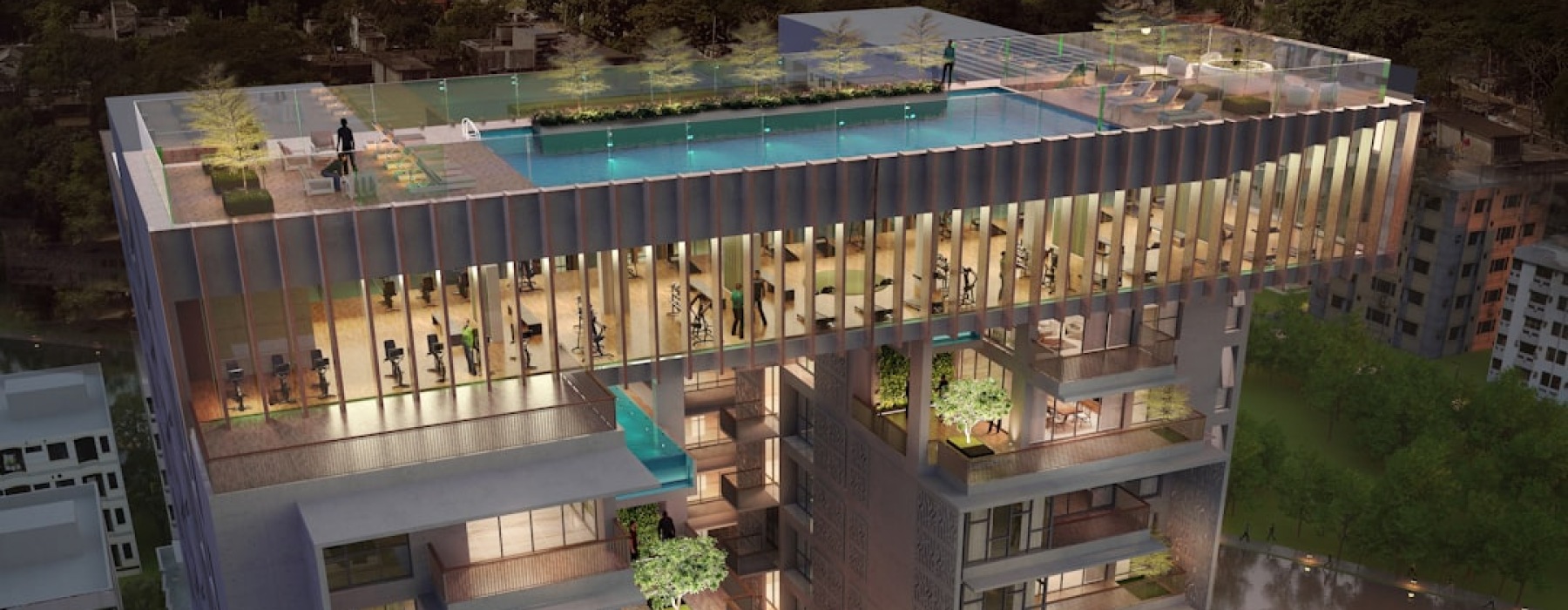 modern high rise amenities